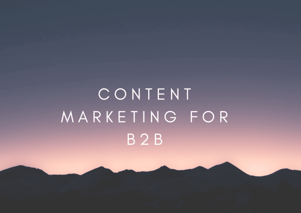 content marketing for B2B