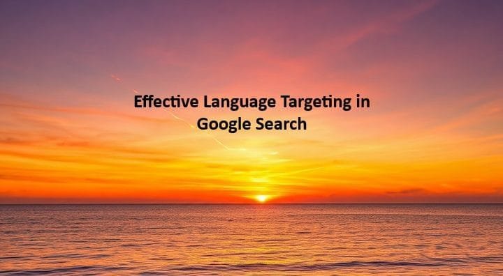 language targeting in google search